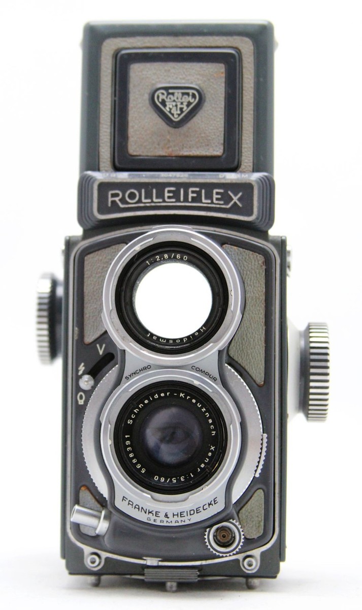Rollei Rolleiflex Grey Baby, 4x4 waist level camera, Xenar lens