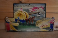 Original Altes Schild Landwirtschaft,Bauern,Feldarbeit,Heuernte,Bauernhof,Deko