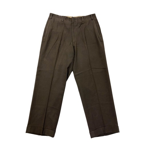 Vintage 50s Purple Gabardine Rayon Drop Loop Pants Trousers Men