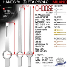 HANDS SET FOR MOVEMENT ETA 2801 2804 2824 2834 2836 SW200 SW220  Ref MILANO SLC1