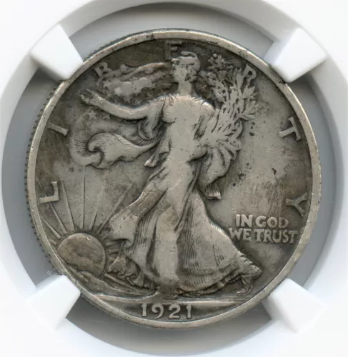 1921-S Walking Liberty Half Dollar, NGC F15, Key Date