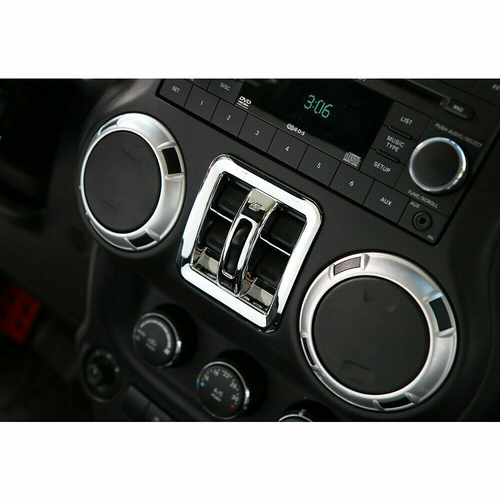 Window Lift Switch Cover Trim Bezel for Jeep Wrangler JK 2011-2017 Accessories - Picture 5 of 9