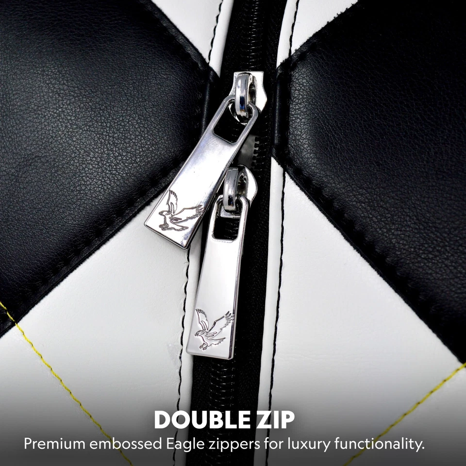 Lyle & Scott Argyle Golf Shoebag Premium PU Leather Airflow Vents Double Zip - Image 4 of 4