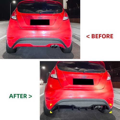 Black Car Rear Bumper Diffuser Lip Kit For Ford Fiesta ST MK6 2012-2017 2013 1PC - Picture 6 of 12