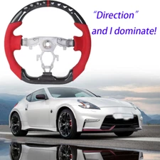 Fit Nissan 370Z Z34 Nismo 2008-2020 Real Carbon Fiber Steering Wheel Replace