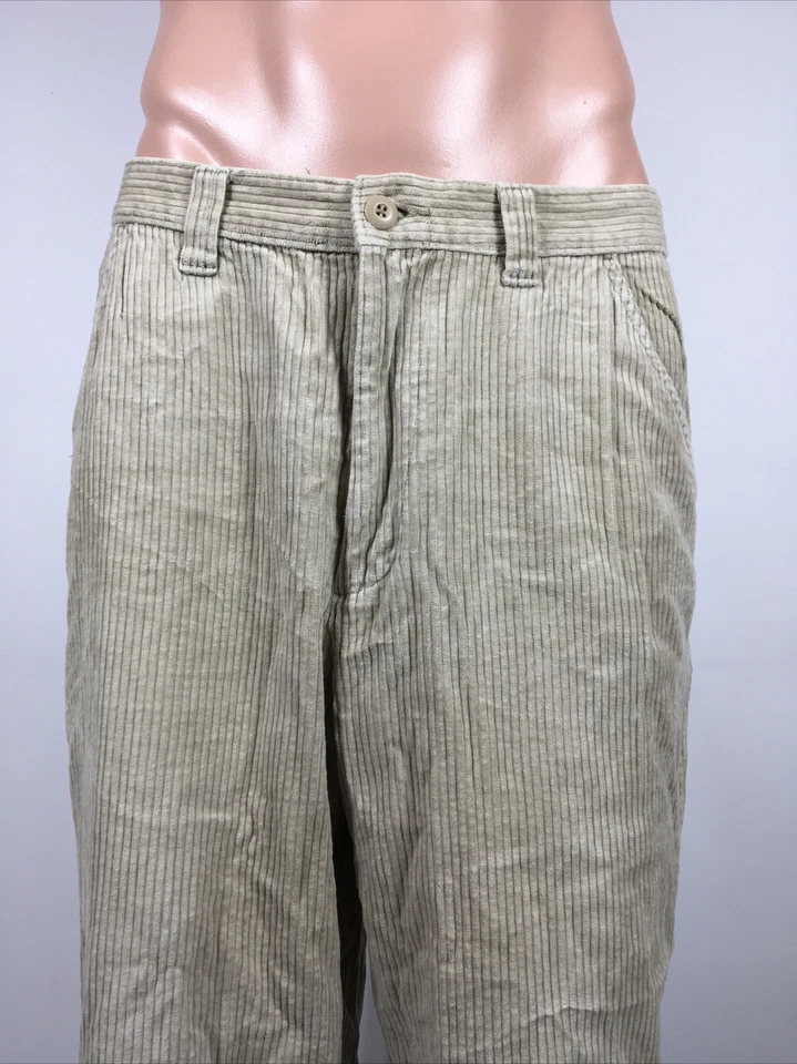 Pantalón Suelto Arizona Jeans Hombre 34x33 Beige Grueso Pana Suelto De Colección Años 90 y2k Foto 3 de 4