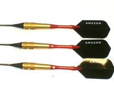 Soft Tip Darts, New, 1/4" 8 Gram Brass with Alum Shafts, N.O.S. 3917