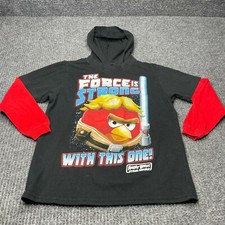 BOYS 4/5 BLACK RED PULLOVER HOODIE STAR WARS