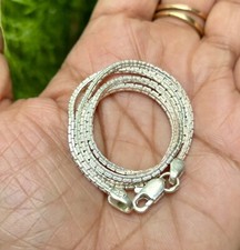 999 silver chain, 16 inch length approx and 9 gram weight approx, square