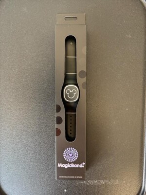 Brand New Disney MagicBand+ Disney Mickey Mouse Solid Black Unopened Box