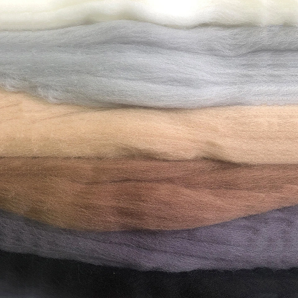 30G Gradient Wool Felt Fiber Roving Needle Needlework Spinning Handmad Craft DIY - Image 4 of 4