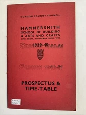 Hammersmith School of Building & Arts and Crafts Prospectus & Timetable F368-372