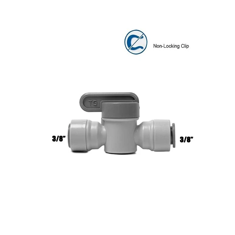 3 PACK 3/8X 3/8 IN OD PUCH IN CONNECT SHUT OFF BALL VALVE FOR WATER FIRLTRATION - Image 3 of 4