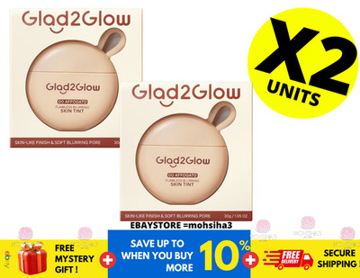 Glad2Glow FLAWLESS BLURRING SKIN TINT High Coverage Lightweight (00 Affogato) X2