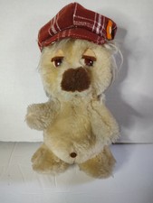 WOOFITS 1980 DAKIN ELTON Vintage Plush Stuffed Animal Toy Plaid Hat 8" READ