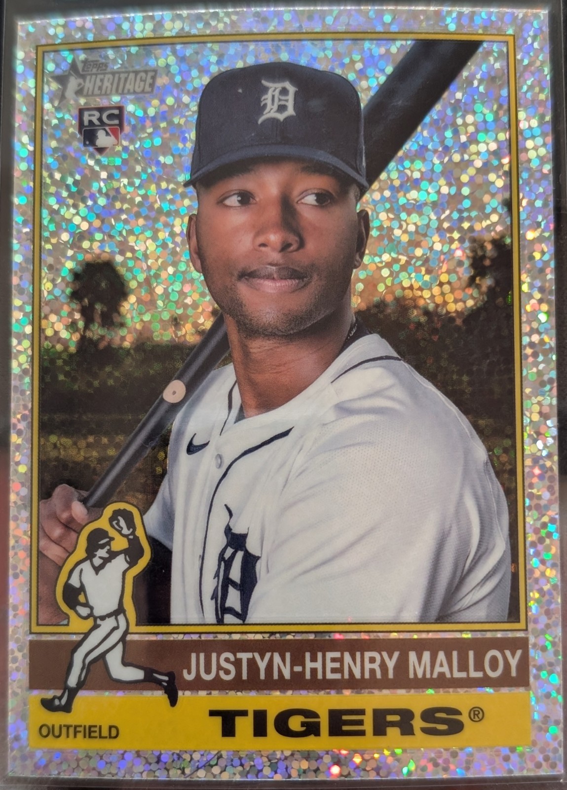2025 Topps Heritage - Justyn-Henry Malloy #305 Chrome Silver Sparkle