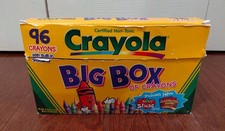VTG Crayola 96 Big Box of Crayons Built-In Sharpener - Used