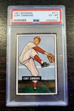 1951 Bowman Curt Simmons #111 PSA 6.0 - Vintage Baseball Card