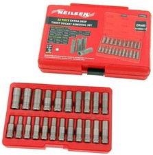 22pc Deep Twist Socket Set 6/13mm Damaged Nut & Bolt Extractor Easy Outs