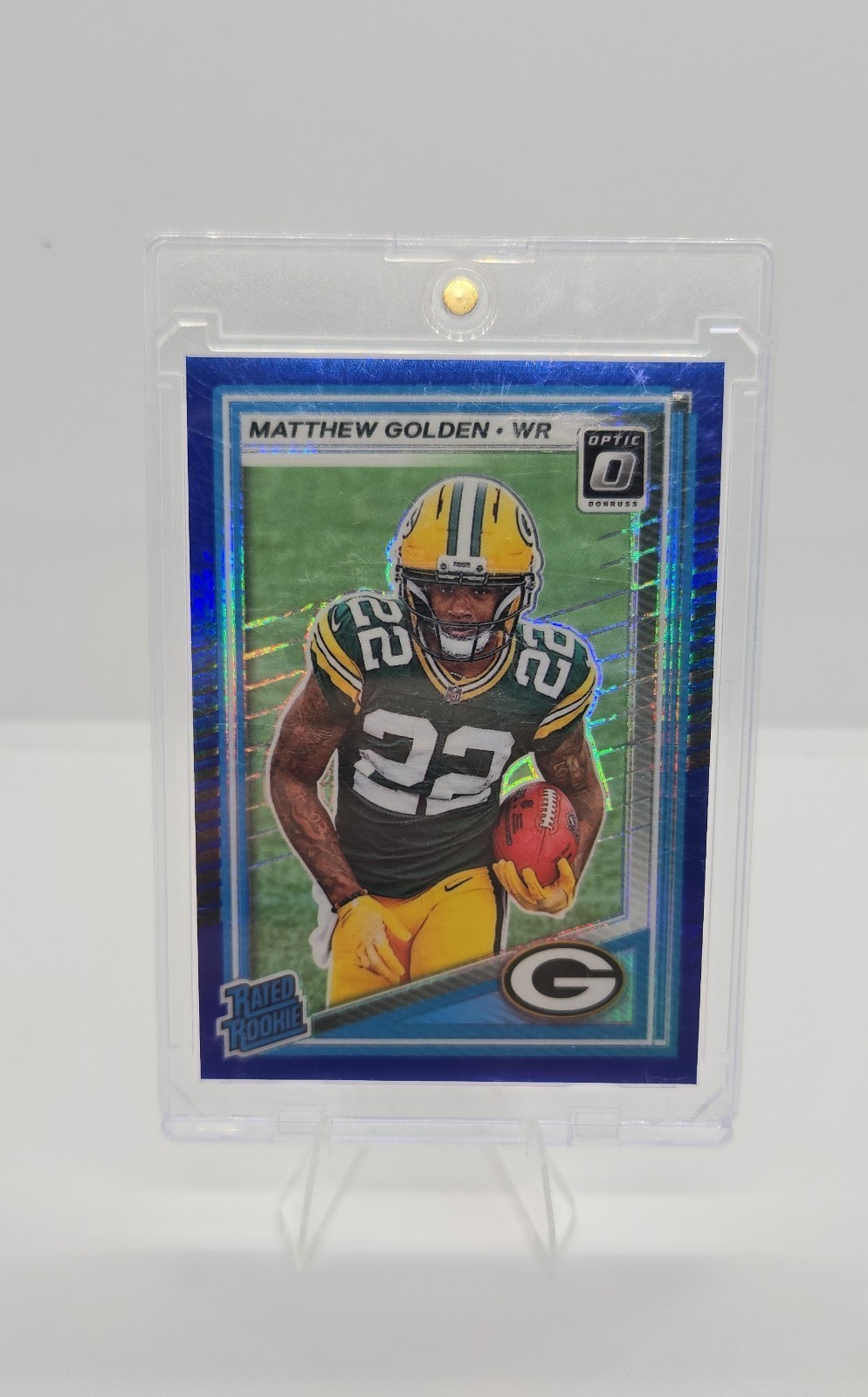 2025 Panini Donruss Optic - Rated Rookie Matthew Golden #205 Blue Hyper Prizm...