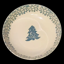 Folk Craft Moose Country Sponge Paint 9 Inch Serving Side Bowl Green by Tienshan