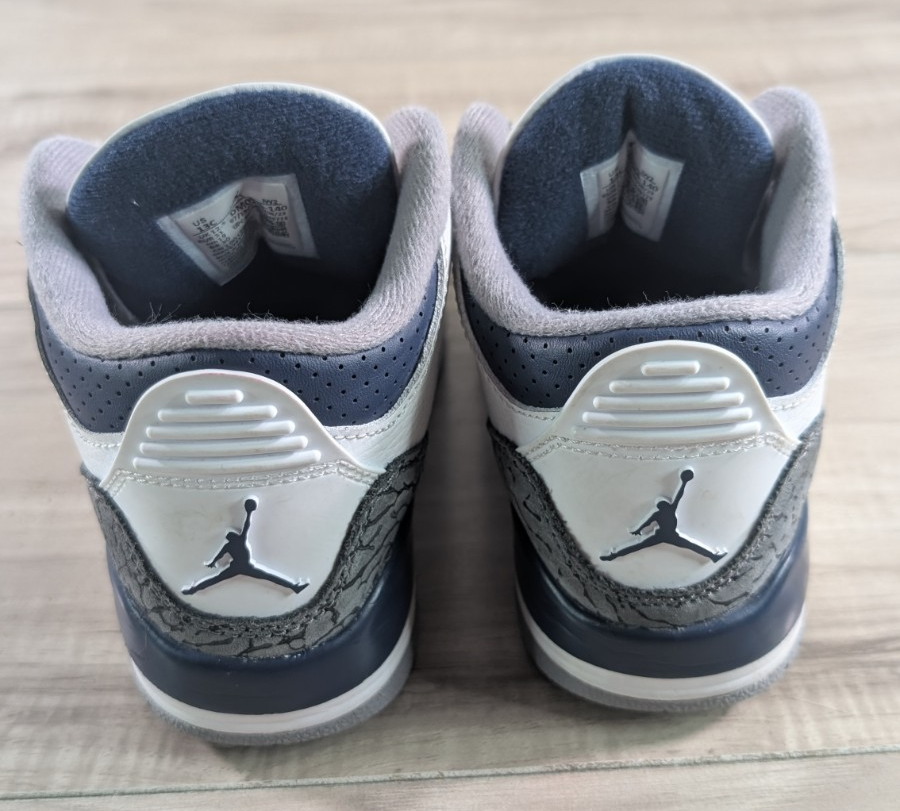 Nike Air Jordan 3 Retro White/Midnight Navy Toddler Sneakers