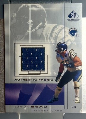 2001 SP Game Used Edition - Authentic Fabric Junior Seau #JS (MEM)