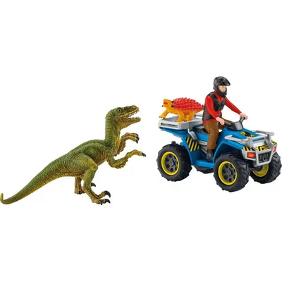 schleich® 41466 Flucht auf Quad vor Velociraptor - Bild 1 von 4