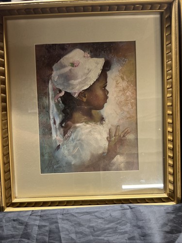 Runci Dipinti di Bambini - M Runci Bambino Afroamericano Set di 2 Stampe - Foto 1 di 6