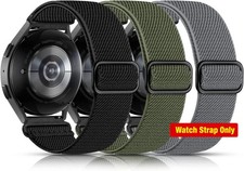 Adjustable Nylon Sport Bands 3 Pack for Samsung Galaxy Watch 8 40mm, Black/Green