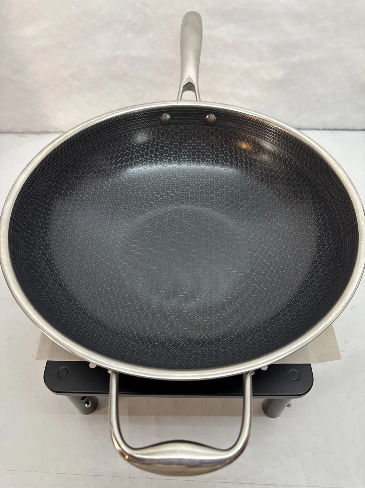 HexClad 12" WOK 12-Inch Hybrid Nonstick Pan - NO Lid - Used Good Condition
