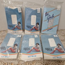 Lot Vintage Girls Tights Le Roi/Les Girls 3 Sz 2-4 3 Sz6-8 White Purple Hearts