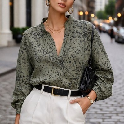 Zadig & Voltaire Olive Tink Glam Rock Blouse