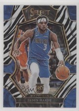2022-23 Panini Select Premier Level Zebra Prizm Jaden Hardy #174 v9t