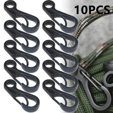 10Pcs X-Small CARABINER CLIPS Clip Keyring SNAP HOOKS 25mm  BLACK, GREY, SILVER