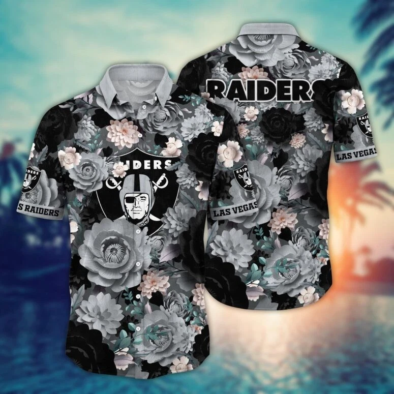 Las Vegas Football Midnight Bloom Hawaiian Shirt, Gift for Fan