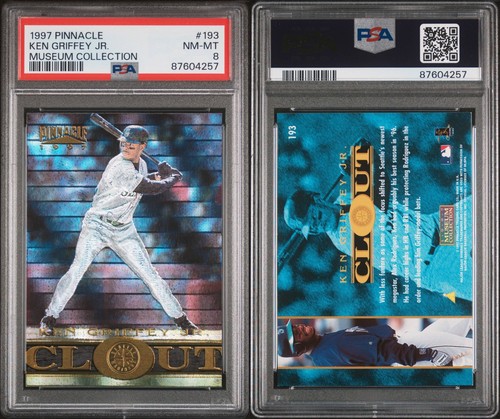 1997 KEN GRIFFEY JR Pinnacle MUSEUM COLLECTION #193 Rare Parallel SP NM-MT PSA 8