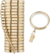 Cambria Designer Series Premium Easy Glide 18 Count Curtain Rings Metal W/