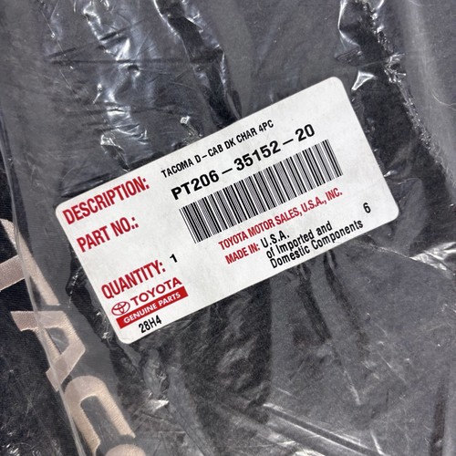 2012-2015 TACOMA DOUBLE CAB CARPET FLOOR MATS PT206-35152-15 OEM NEW Factory - Picture 3 of 4