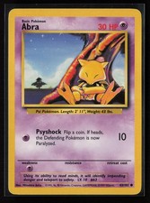 Abra 43/102 Common Base Set Unlimited Pokemon