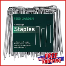 LANDSCAPE GALVANIZED STAPLES STAKES Sturdy Durable High Quality Yard Fabric Pins