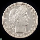 1904-P Barber Head Quarter - Extra Fine Details: Scratch