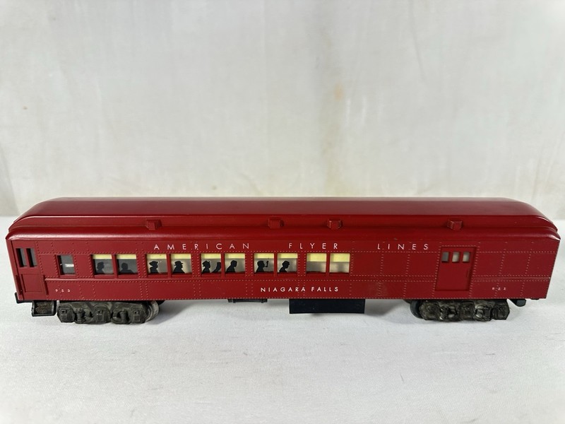 Excellent American Flyer Original S-Gauge #953 Niagara Falls Combo Car in Red