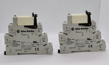 2x ALLEN BRADLEY 700-HLT12 RELAY BASE WITH REP. RELAY 700-TBR2110 [1WS3-6]