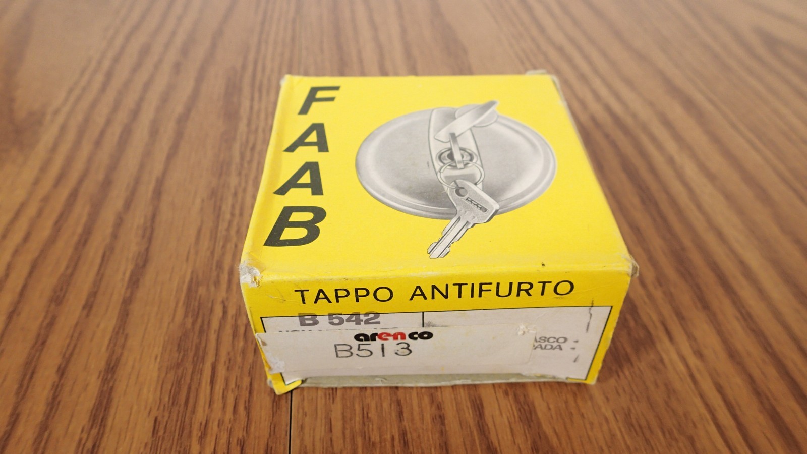 FAAB Bologna Vintage Locking Gas Cap Lamborghini Lancia Fiat Keys B542 B513