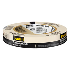 Scotch Contractor Grade Masking Tape 2020 : 0.7 in. x 60 yds. Tan 