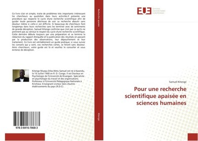 Pour une recherche scientifique apaisée en sciences humaines Samuel Kitenge