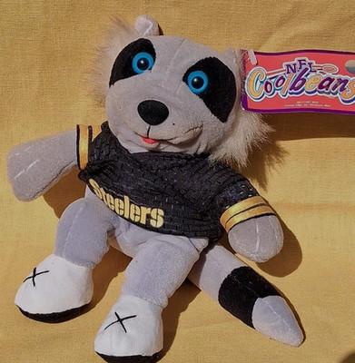 NEW VTG NFL Coolbeans Tycoon Stealers Beany Small 8 inches~Football Beany Baby