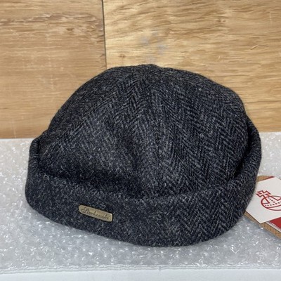 Sterkowski Harris Tweed Docket Beanie Cap 100% Wool 65cm 8 1/8 / HN2