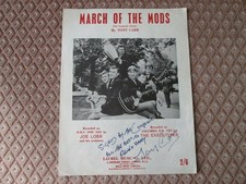 March of the Mods by Tony Carr and Signed by Tony Carr (composer) circa 1964
